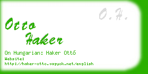 otto haker business card